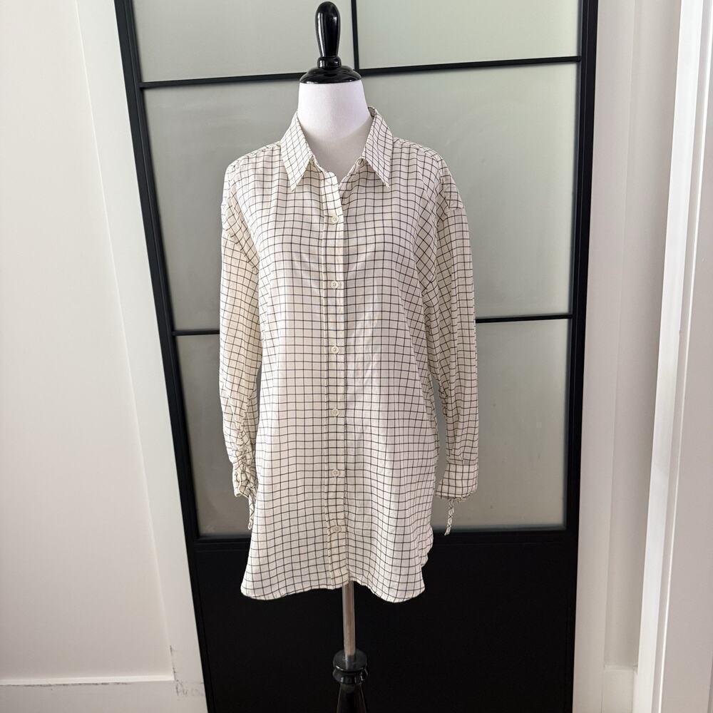 7 For All Mankind Blouse Women’s Size XL Woven Top Normcore Office Dad Casual